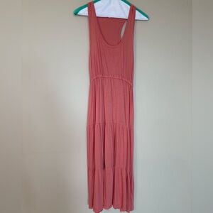 Sundry Coral Sleeveless Racerback Midi Tank Dress Size 1‎ Small